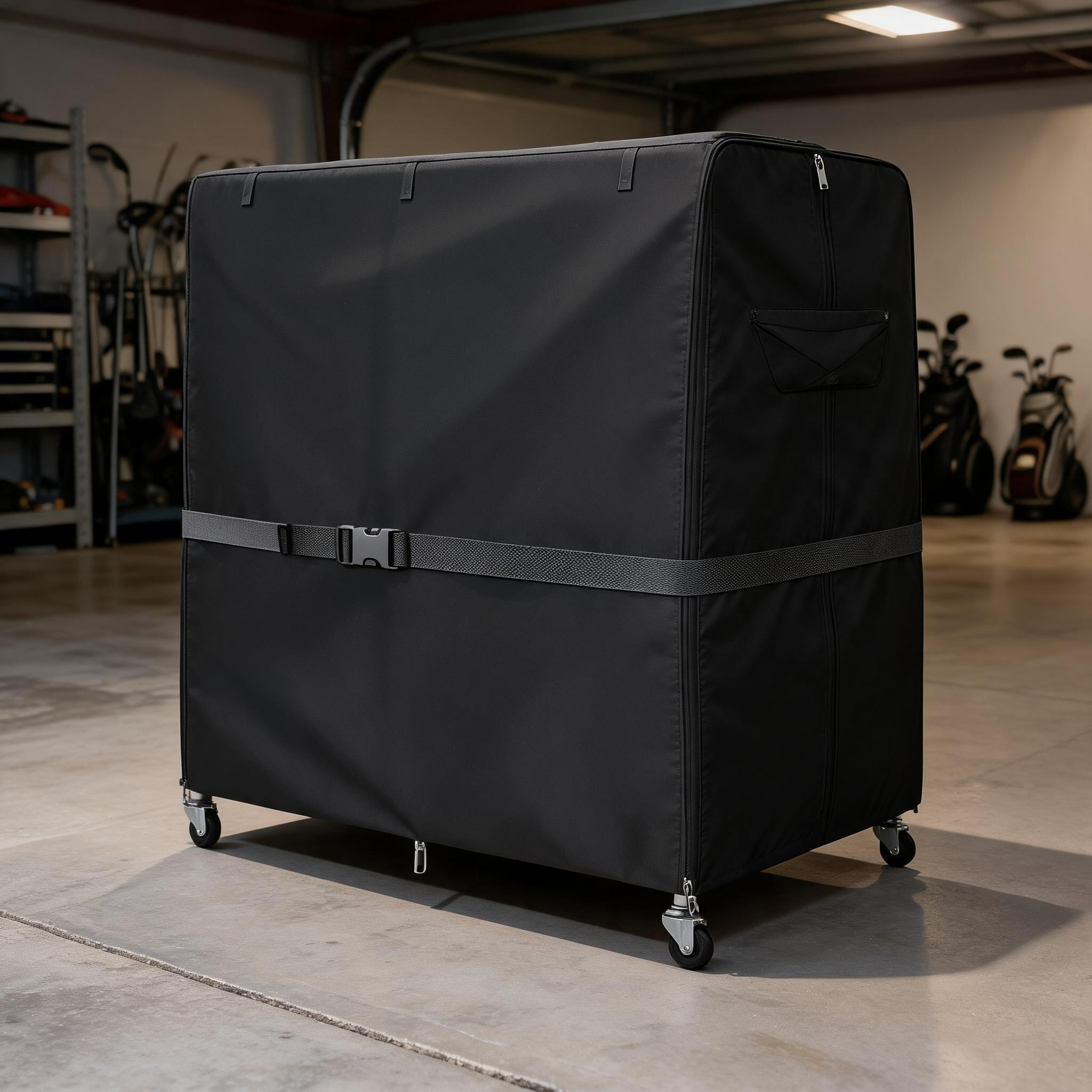 Golf Equipment Garage Storage - 防水防塵ゴルフバッグ収納カバー、省スペーススタンド保護シェル、屋内外ガレージスポーツ用品