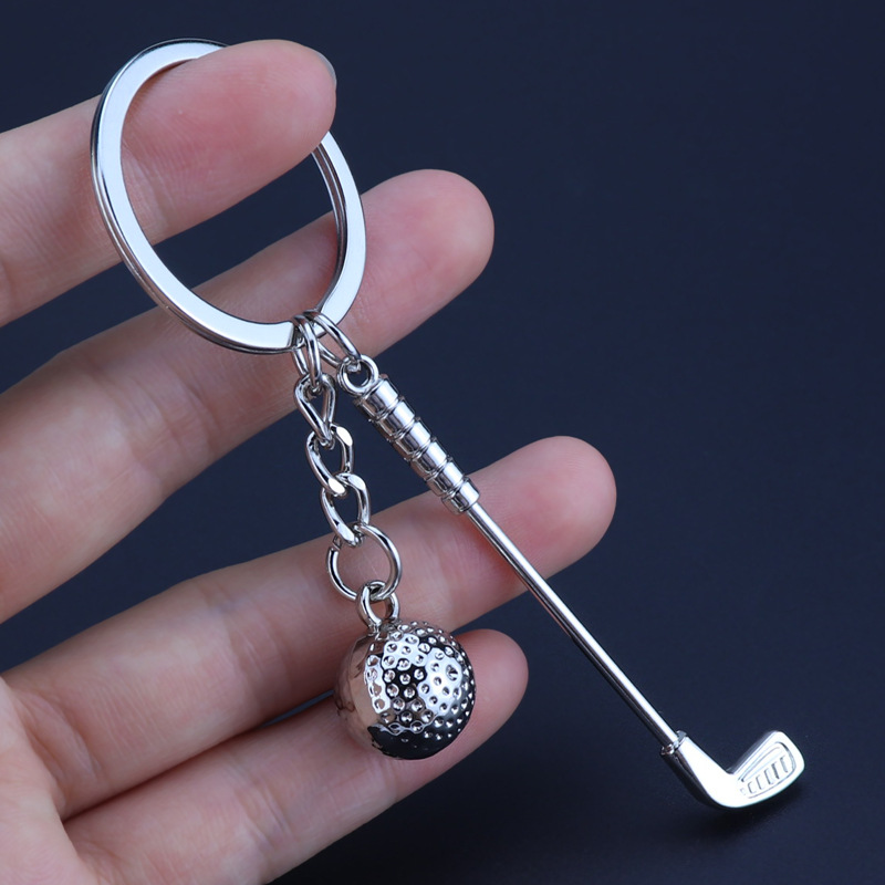 Golf Equipment Gifts - メンズスポーツキーホルダー,クリエイティブなゴルフ用品,合金キーホルダー,パワーペンダント,オーナメント,クールなギフト