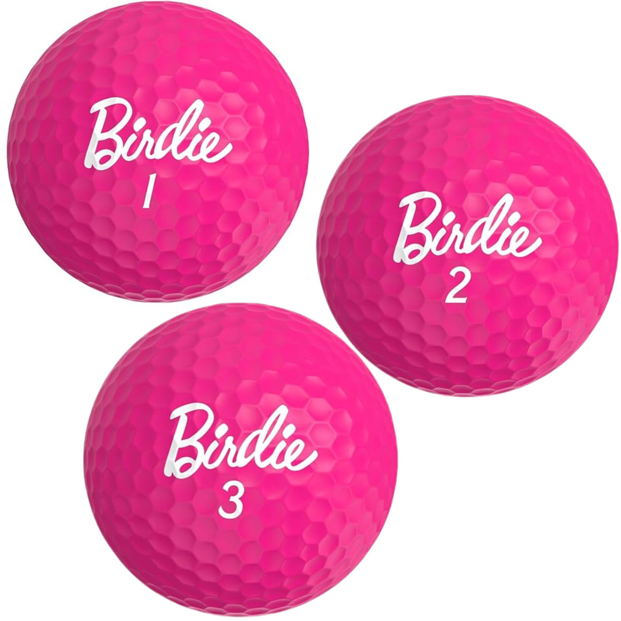 Golf Ball Premium - 3個入りの面白いゴルフボール - バーディーピンクのゴルフボール - 女性向けの面白いゴルフギフト（3個入り、ノベルティ） #