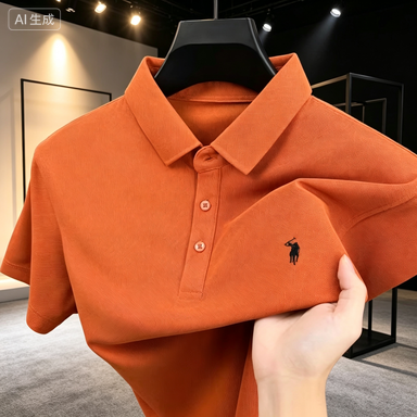 メンズクラシックポロシャツ – 通気性のあるコットンブレンド - Golf Equipment Logo のレビューと価格