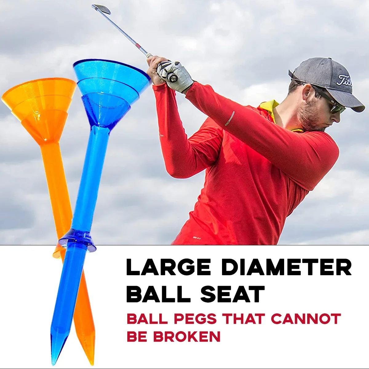Pgm-2層プラスチックゴルフTシャツ、透明ボールソケットT - Golf Ball Premium のレビューと価格
