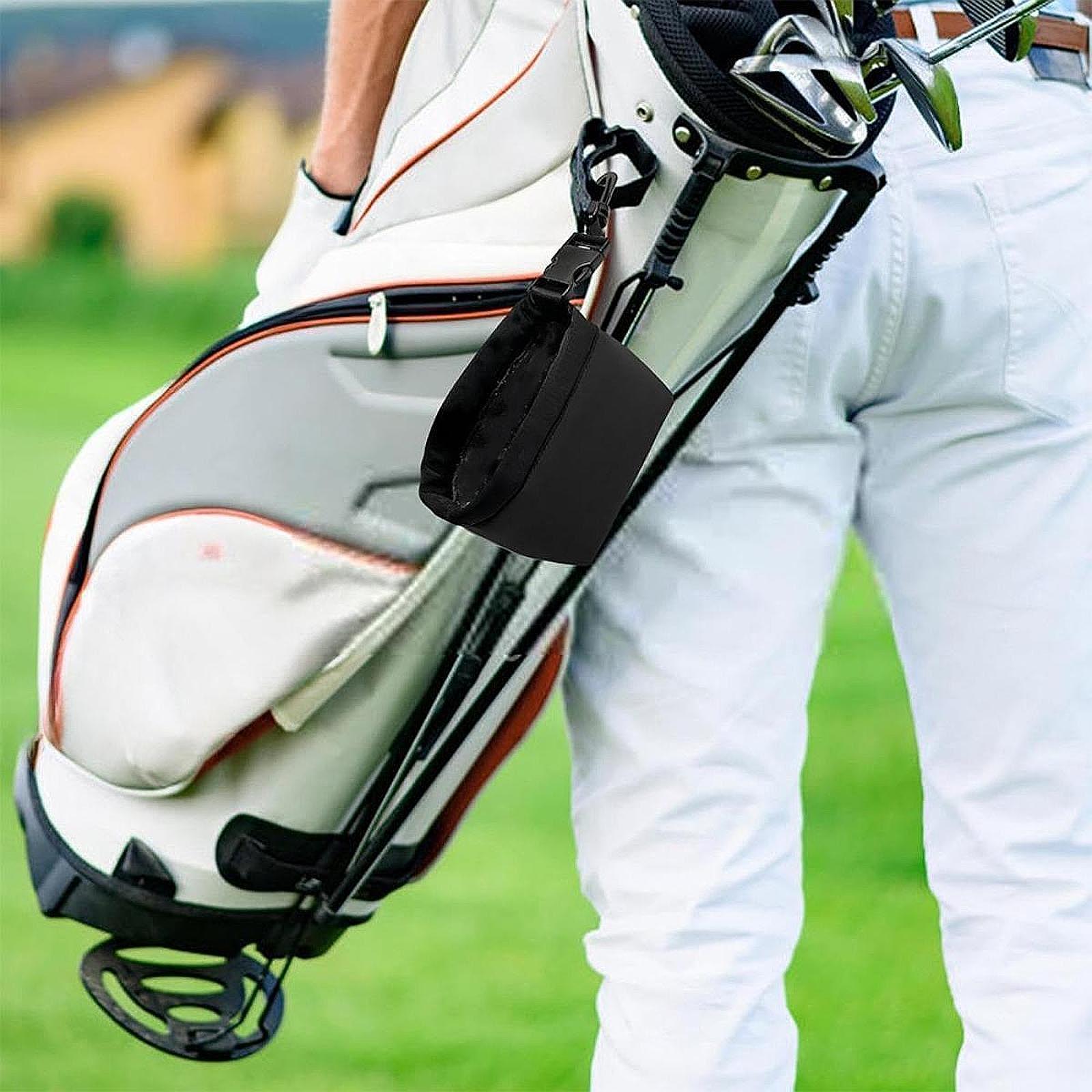 再利用可能なゴルフボールクリーニングバッグ クリップ付き 軽 - Golf Equipment Gifts のレビューと価格
