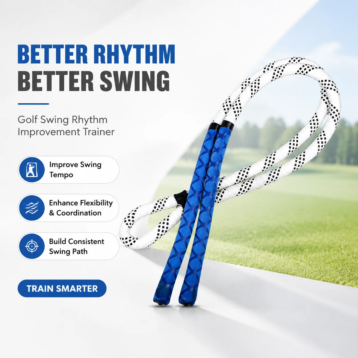 ゴルフスイングリズム改善トレーナー 室内トレーニングロープ  - Golf Equipment Usa のレビューと価格
