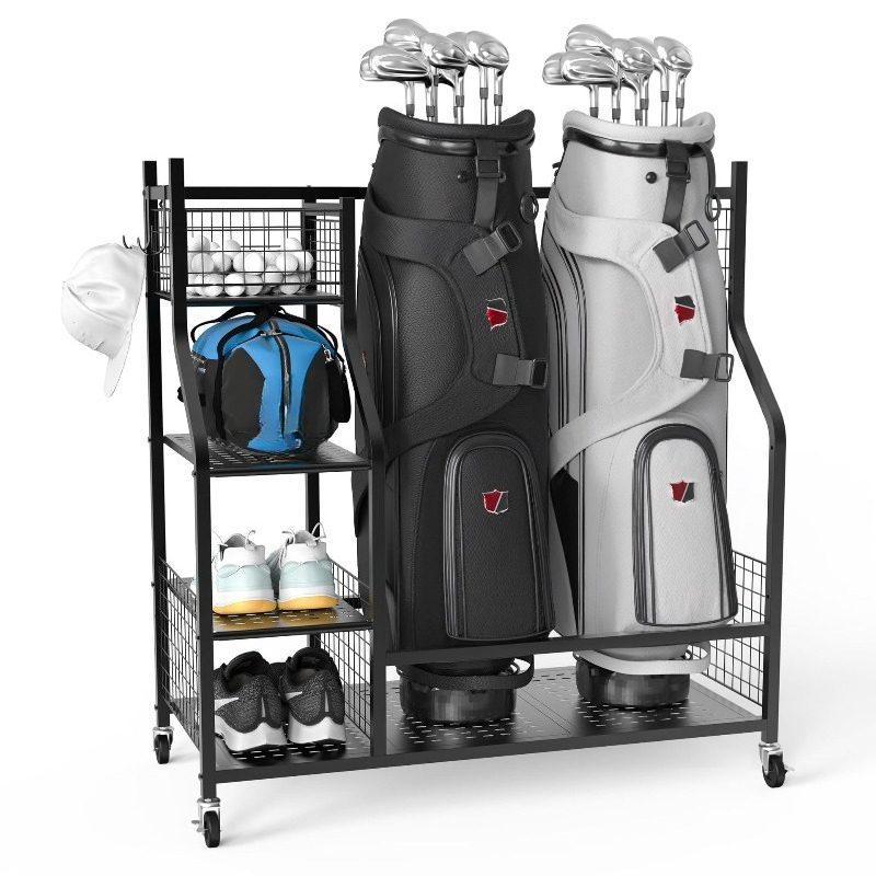ゴルフバッグ収納ラック、クラブディスプレイスタンド、ガレージ - Golf Equipment Garage Storage のレビューと価格
