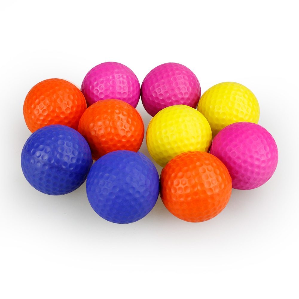 屋内練習用弾性スポンジカラーPUフォームゴルフボール10個 - Golf Ball Premium のレビューと価格